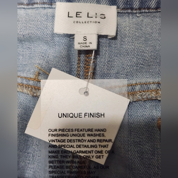 Anthropologie Le Lis hold em jeans skirt with embellishment size small - Picture 4 of 7